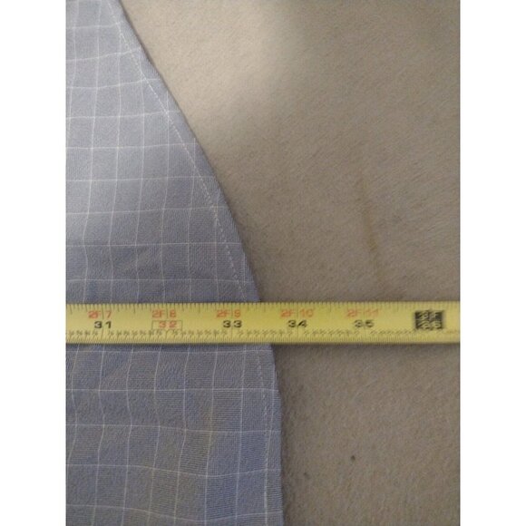 Mizzen Main Leeward Blue Check Long Sleeve Button Shirt 2XL Trim Fit - Picture 10 of 11